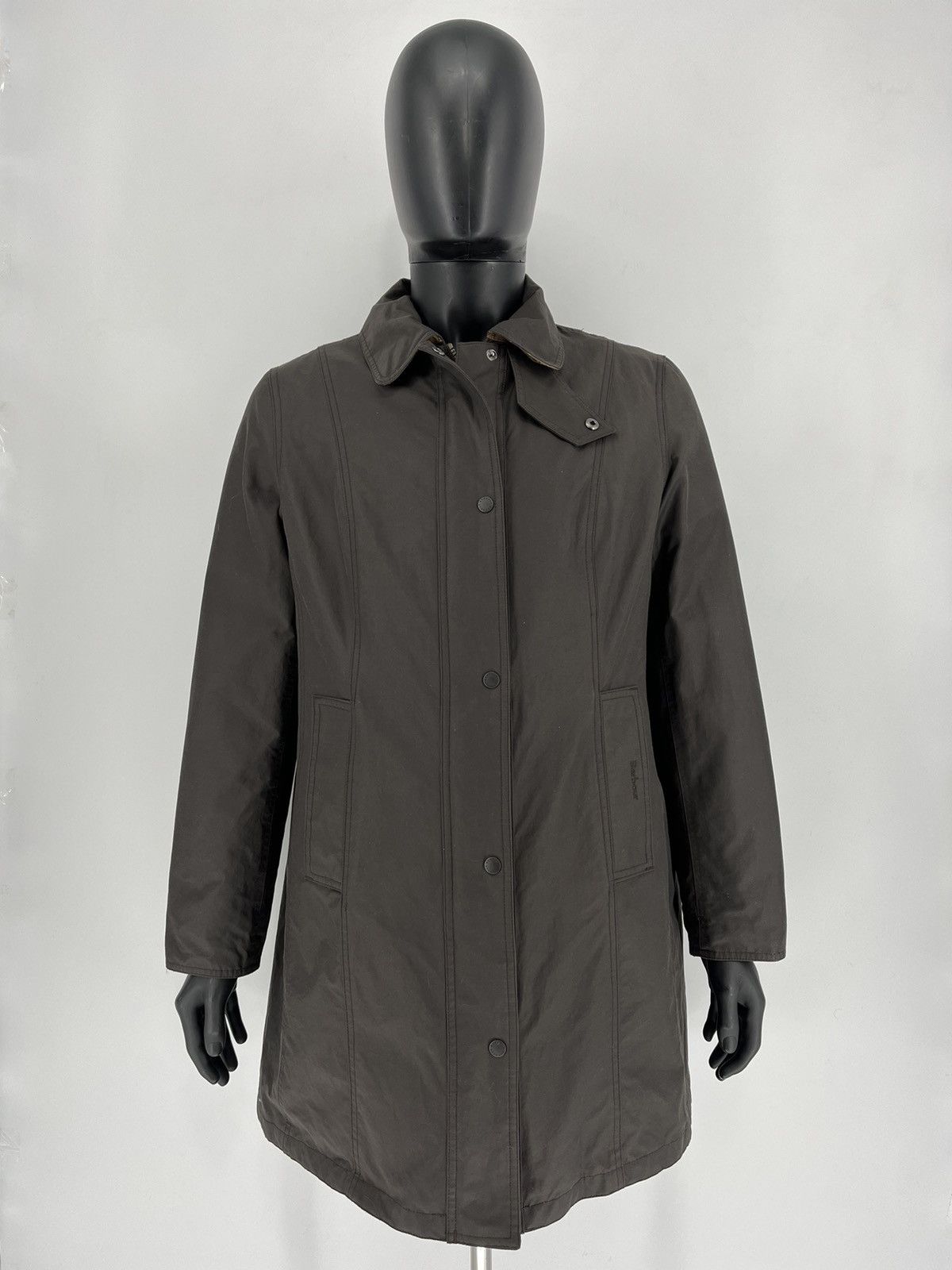 Barbour × Vintage LWB0043BR71 BARBOUR TWILL BELSAY COAT WASH Size US S / EU 44-46 / 1 - 2 Thumbnail