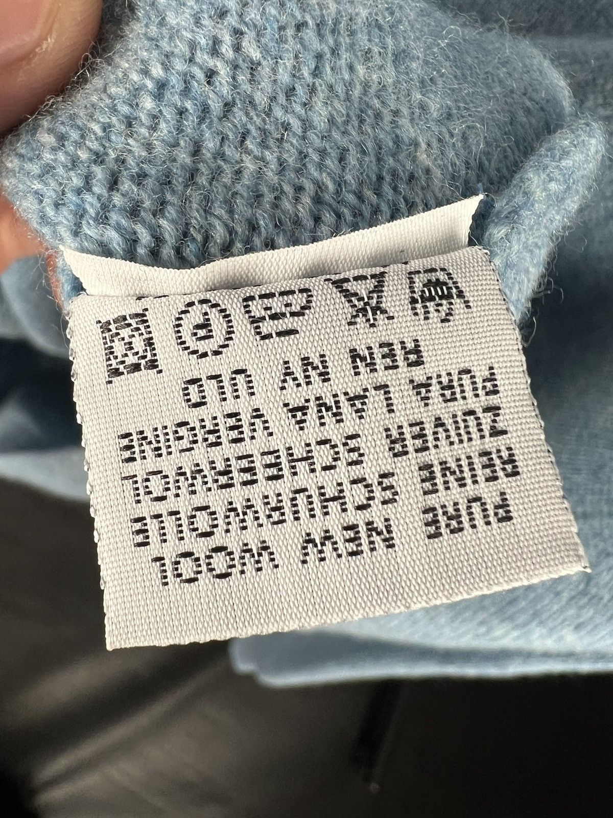 Lacoste × Vintage VTG Lacoste knitted sweatshirt light blue Size US L / EU 52-54 / 3 - 5 Thumbnail