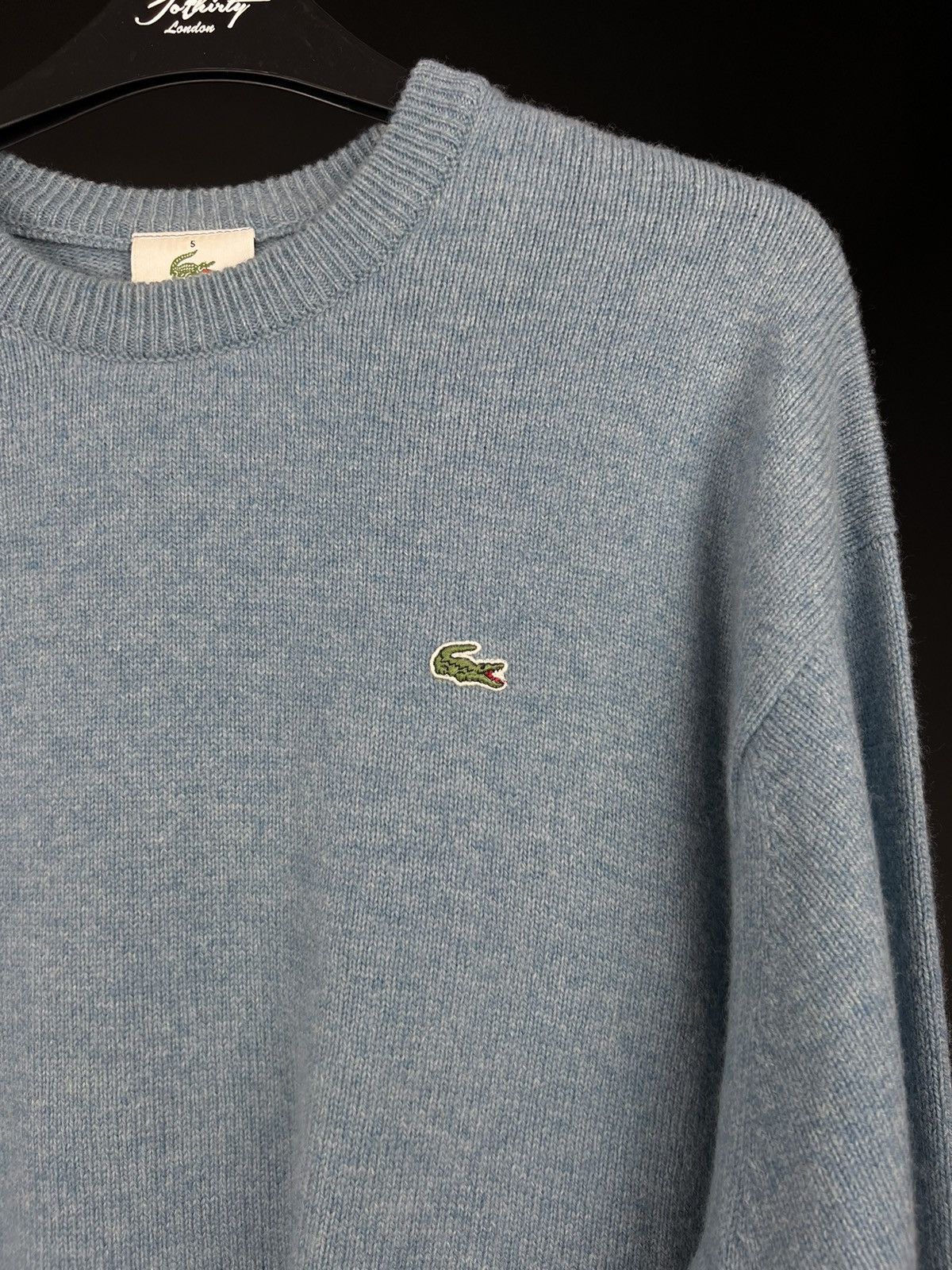 Lacoste × Vintage VTG Lacoste knitted sweatshirt light blue Size US L / EU 52-54 / 3 - 2 Thumbnail