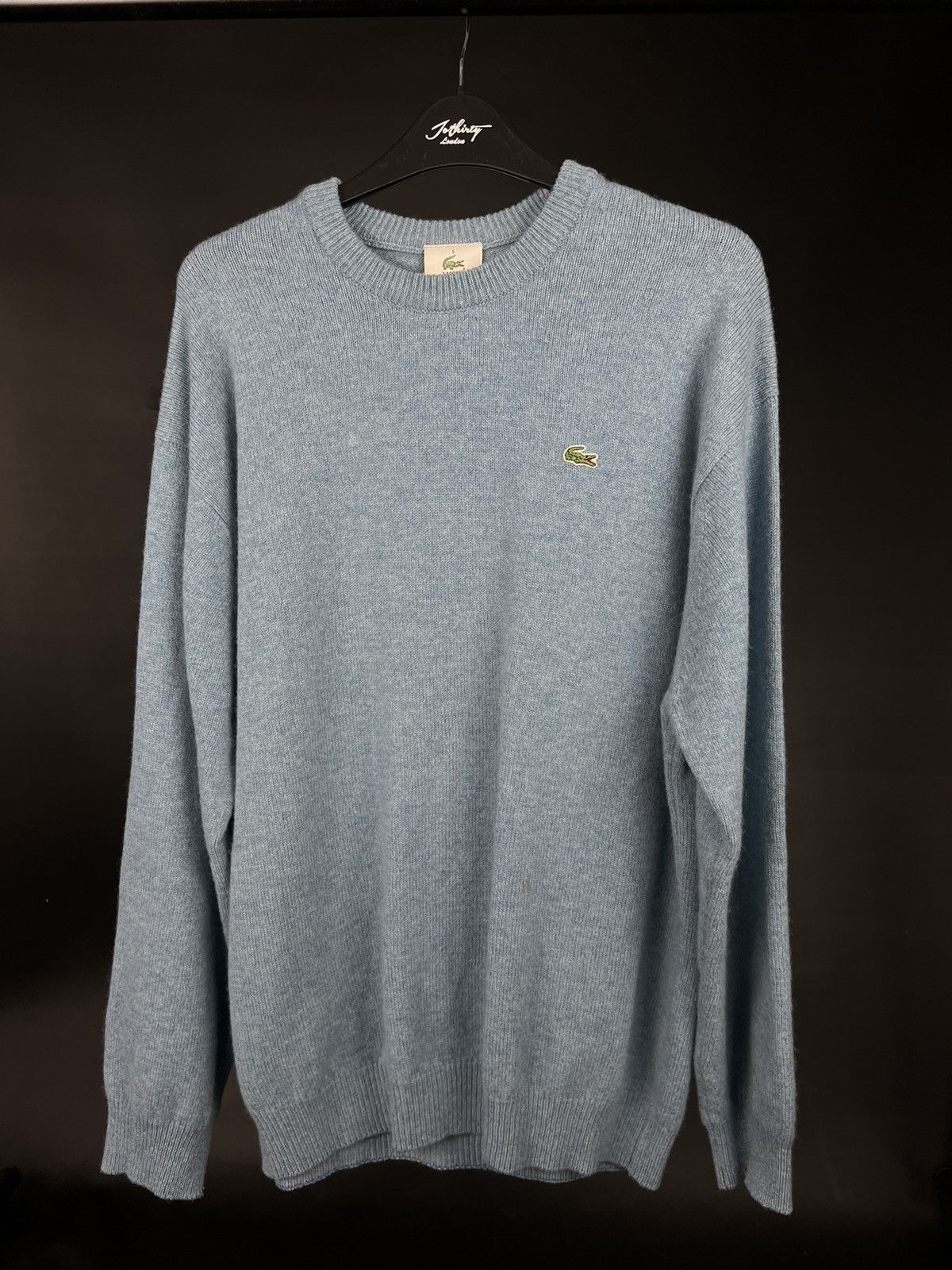 Lacoste × Vintage VTG Lacoste knitted sweatshirt light blue Size US L / EU 52-54 / 3 - 1 Thumbnail