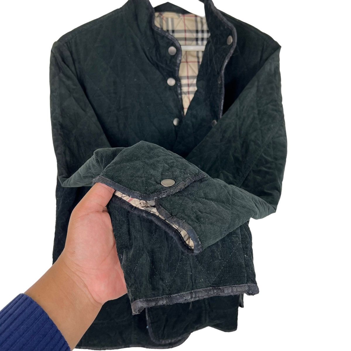 Burberry 💥 BURBERRY LONDON ENGLAND VELVET QUILTED JACKET Size US S / EU 44-46 / 1 - 9 Thumbnail