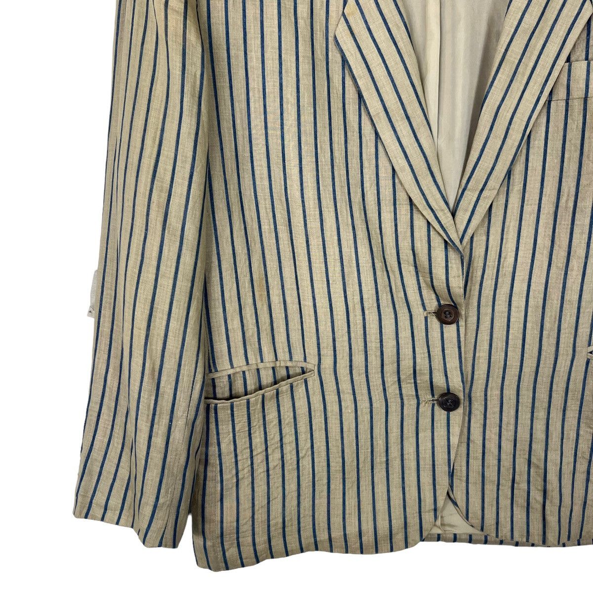 Salvatore Ferragamo 💥 1970s SALVATORE FERRAGAMO STRIPE BLAZER MADE IN ITALY Size US M / EU 48-50 / 2 - 2 Thumbnail