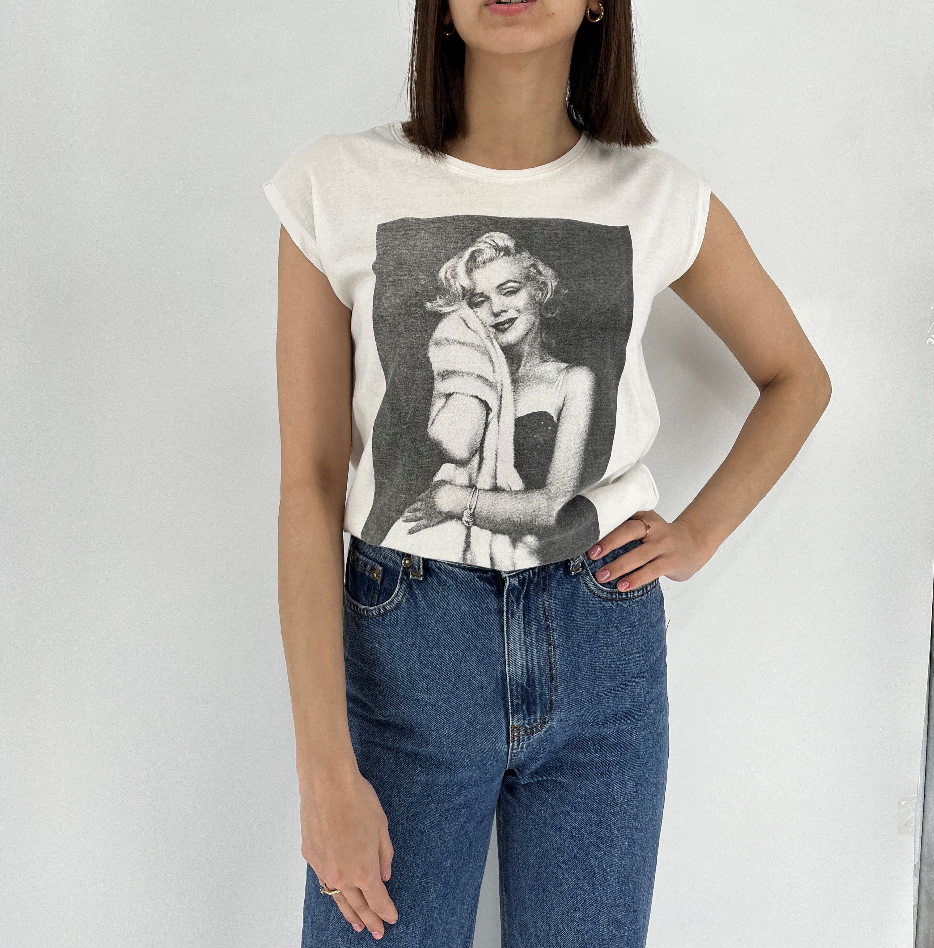 Other Vintage Y2k Reserved Full Print tee "Marilyn Monroe" Size XS / US 0-2 / IT 36-38 - 2 Thumbnail