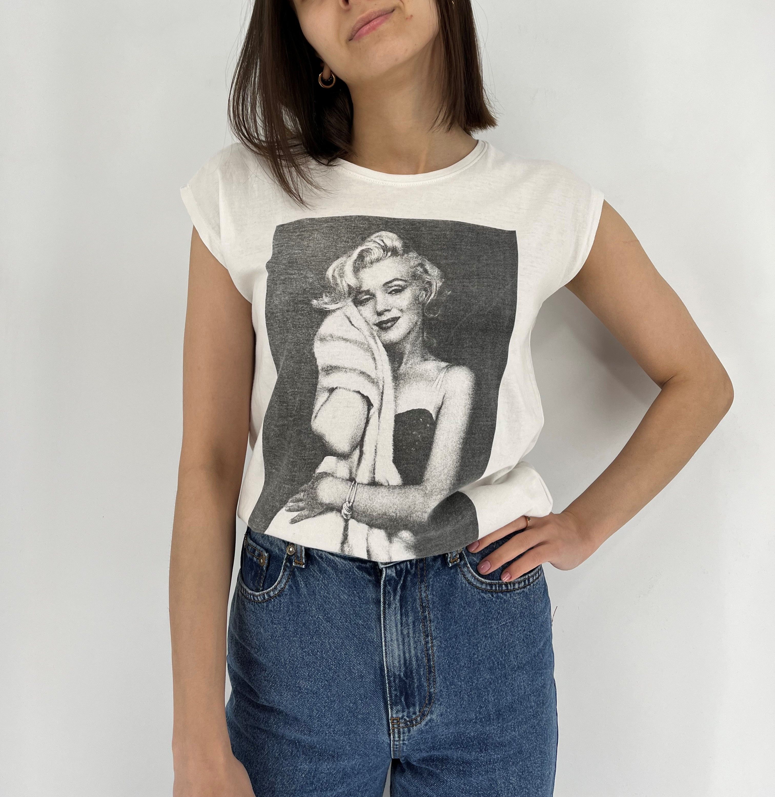 Other Vintage Y2k Reserved Full Print tee "Marilyn Monroe" Size XS / US 0-2 / IT 36-38 - 3 Thumbnail