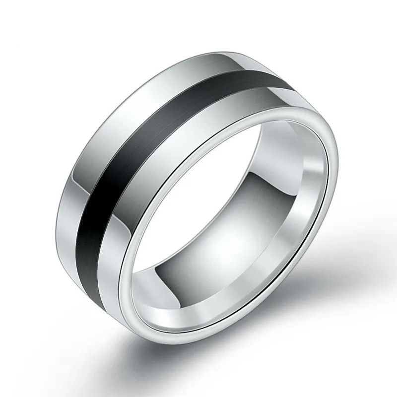 Jewelry 7MM Epoxy Stainless Steel Ring Size ONE SIZE - 1 Thumbnail