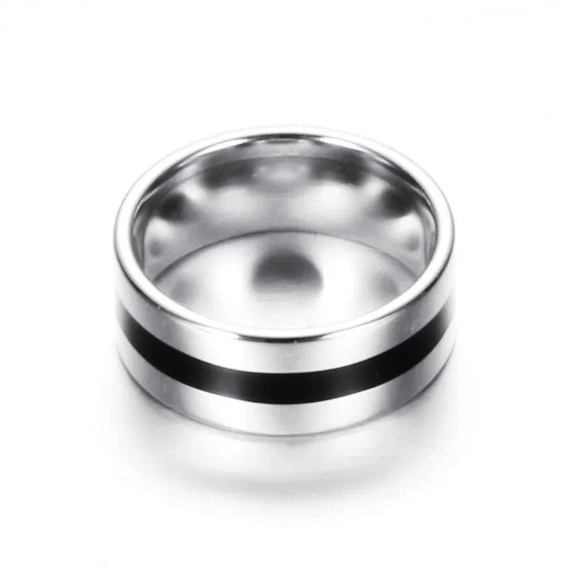 Jewelry 7MM Epoxy Stainless Steel Ring Size ONE SIZE - 3 Thumbnail