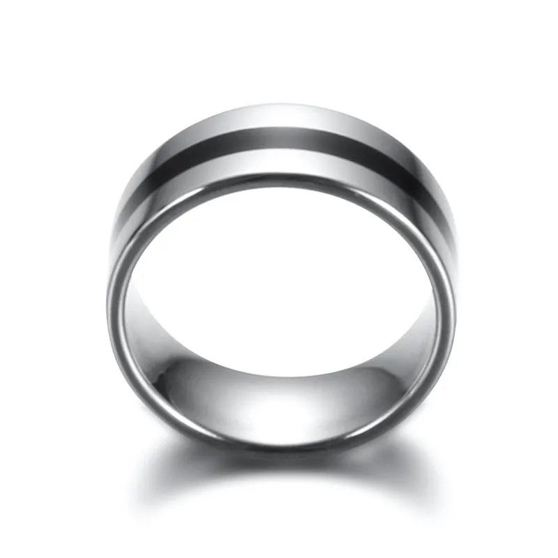 Jewelry 7MM Epoxy Stainless Steel Ring Size ONE SIZE - 2 Thumbnail