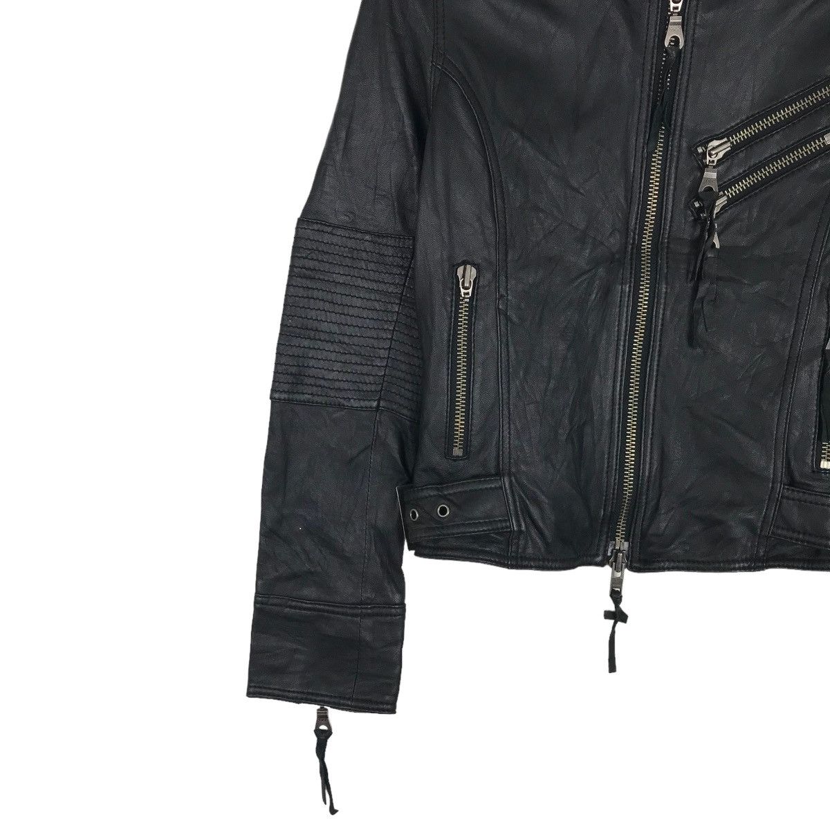 If Six Was Nine 💥 LE SYNCHRONICITY LAMB LEATHER RIDER MOTO JACKET Size M / US 6-8 / IT 42-44 - 3 Thumbnail