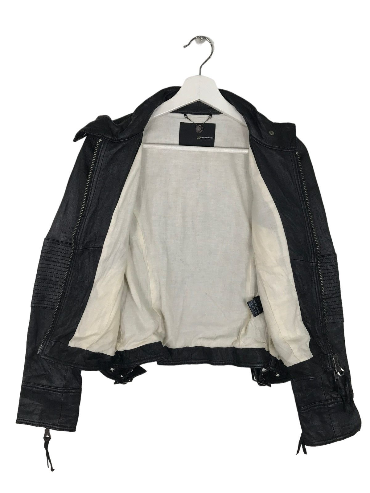 If Six Was Nine 💥 LE SYNCHRONICITY LAMB LEATHER RIDER MOTO JACKET Size M / US 6-8 / IT 42-44 - 7 Thumbnail