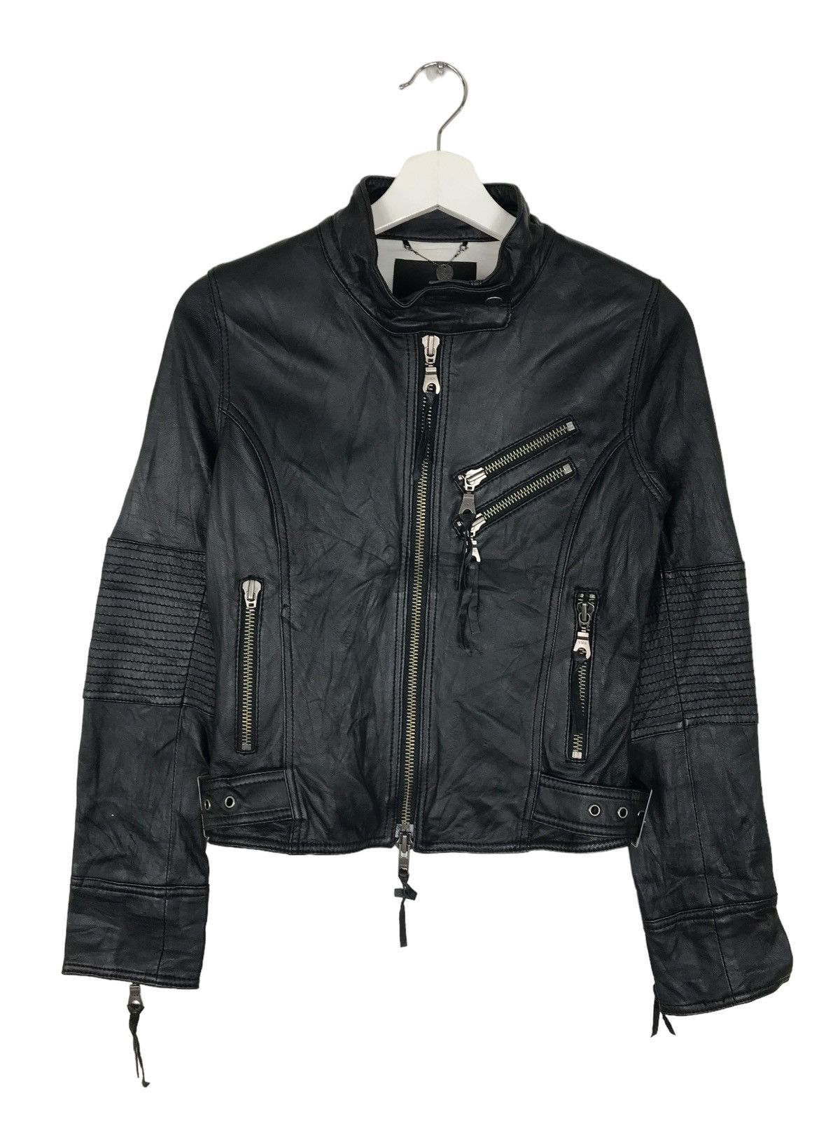 If Six Was Nine 💥 LE SYNCHRONICITY LAMB LEATHER RIDER MOTO JACKET Size M / US 6-8 / IT 42-44 - 1 Thumbnail