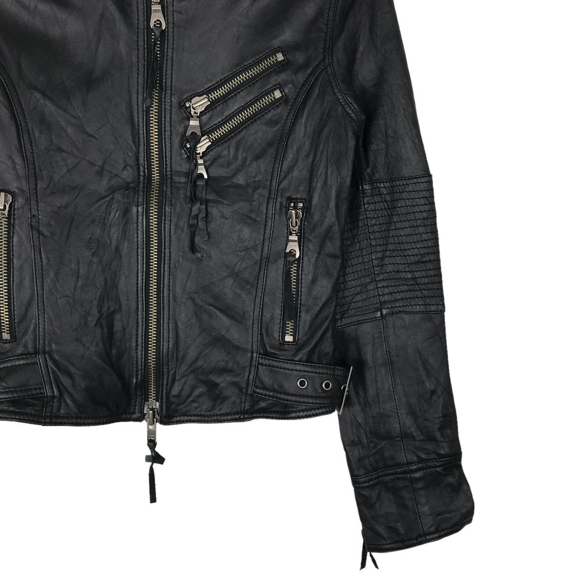 If Six Was Nine 💥 LE SYNCHRONICITY LAMB LEATHER RIDER MOTO JACKET Size M / US 6-8 / IT 42-44 - 5 Thumbnail