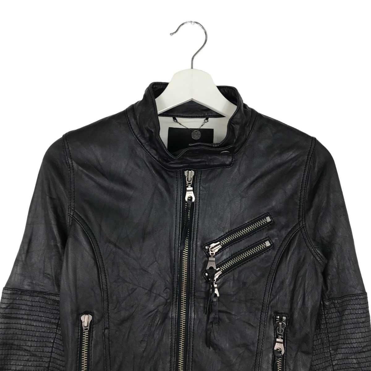 If Six Was Nine 💥 LE SYNCHRONICITY LAMB LEATHER RIDER MOTO JACKET Size M / US 6-8 / IT 42-44 - 4 Thumbnail