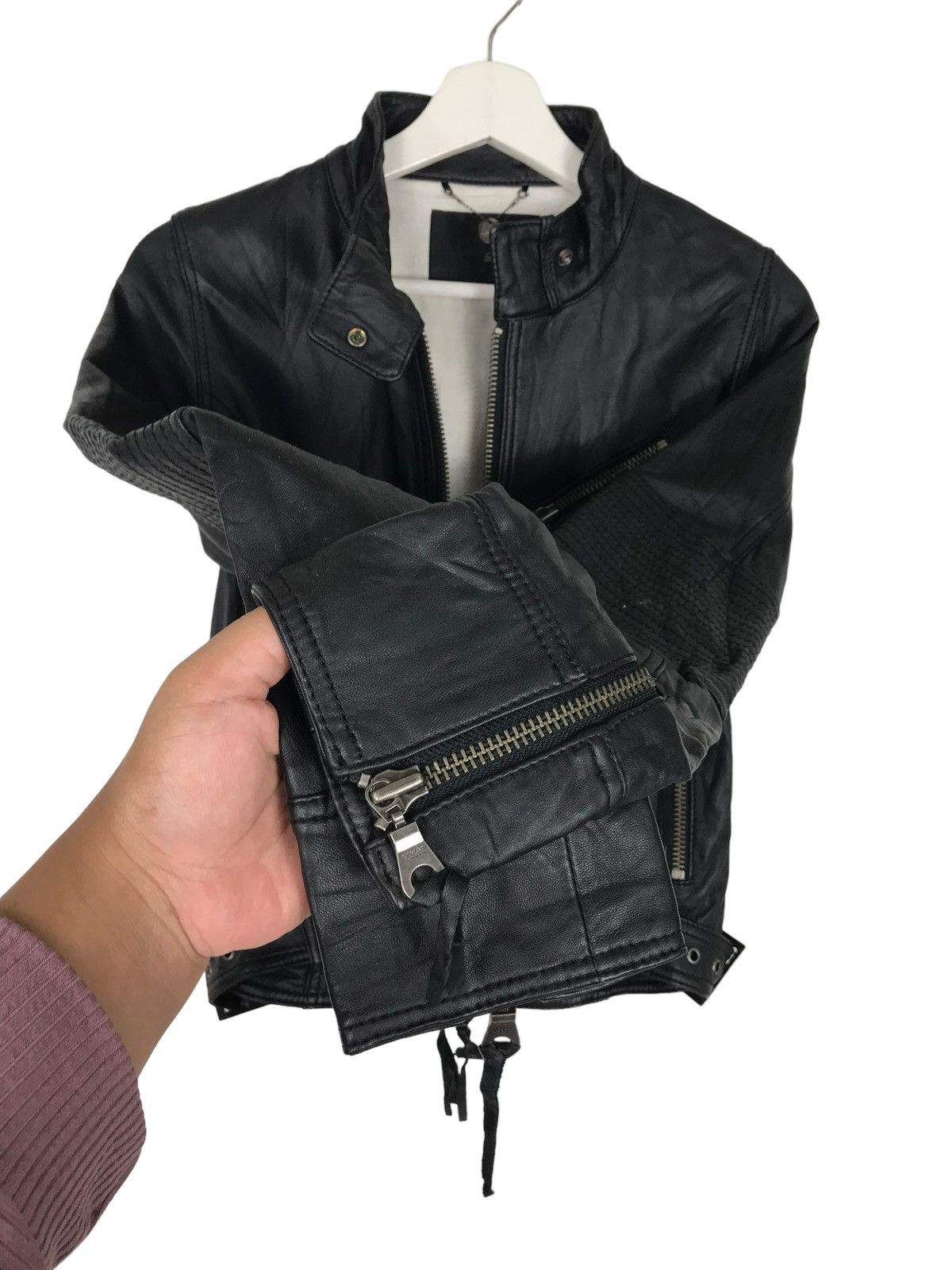 If Six Was Nine 💥 LE SYNCHRONICITY LAMB LEATHER RIDER MOTO JACKET Size M / US 6-8 / IT 42-44 - 10 Thumbnail