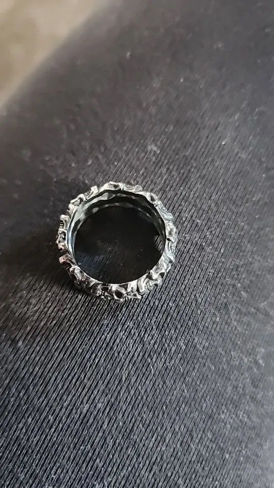 Jewelry Double Line Skull ring ( size 8) Size ONE SIZE - 2 Thumbnail