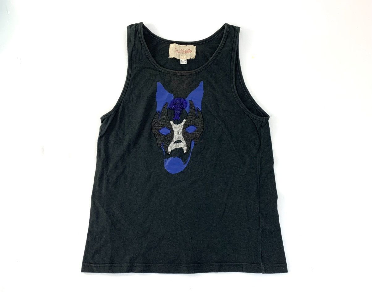 Vintage 90s Trust Toilette Tank Top Sleeveless Dog Face Design Size US S / EU 44-46 / 1 - 1 Thumbnail