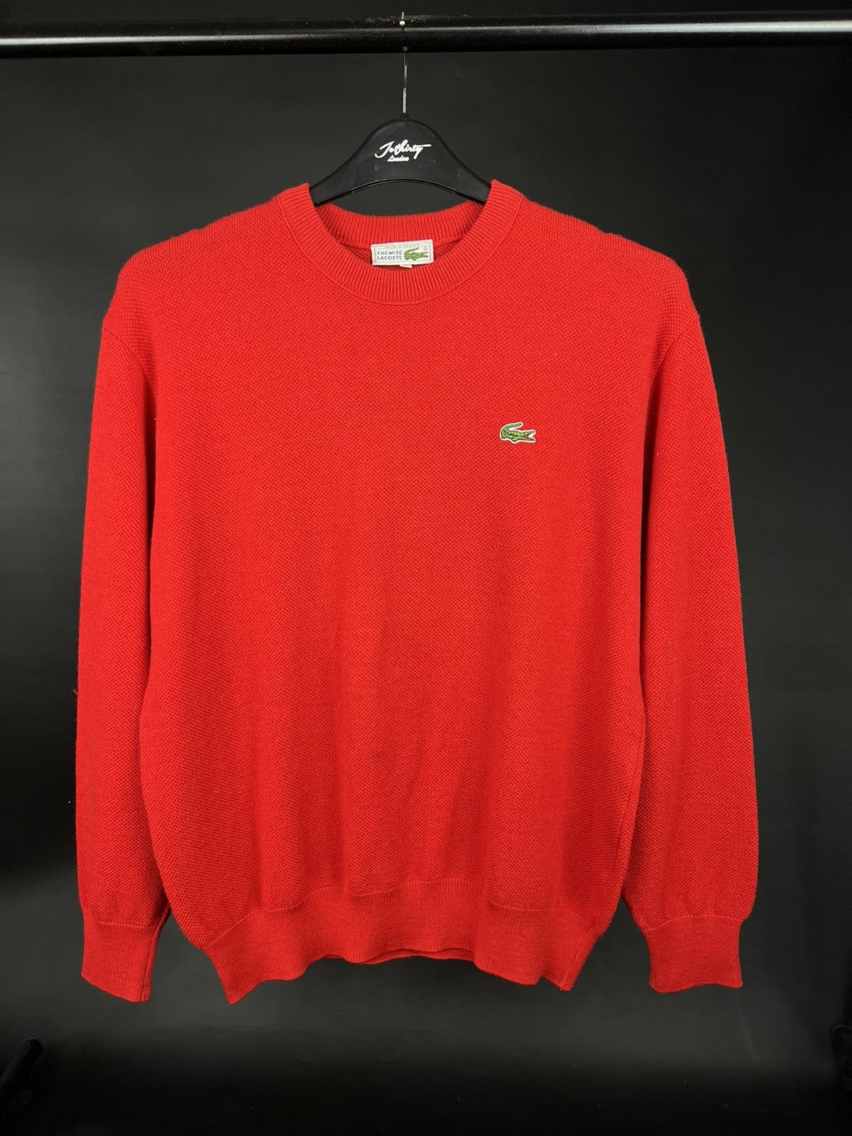 Lacoste × Vintage VTG Lacoste sweater warm bright red long sleeve Size US L / EU 52-54 / 3 - 1 Thumbnail