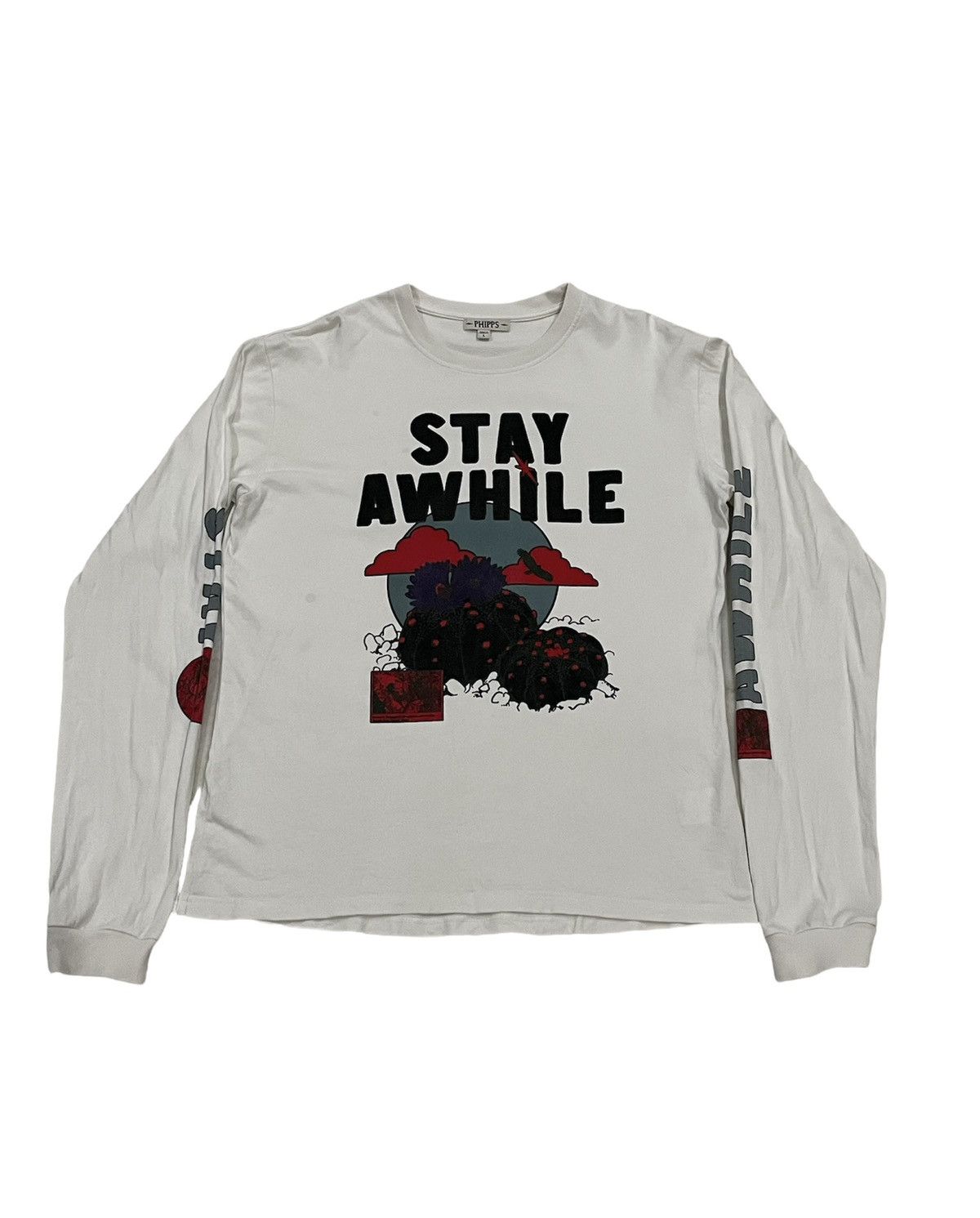 image of Phipps Stay Awhile Shirt in White, Men's (Size Large)