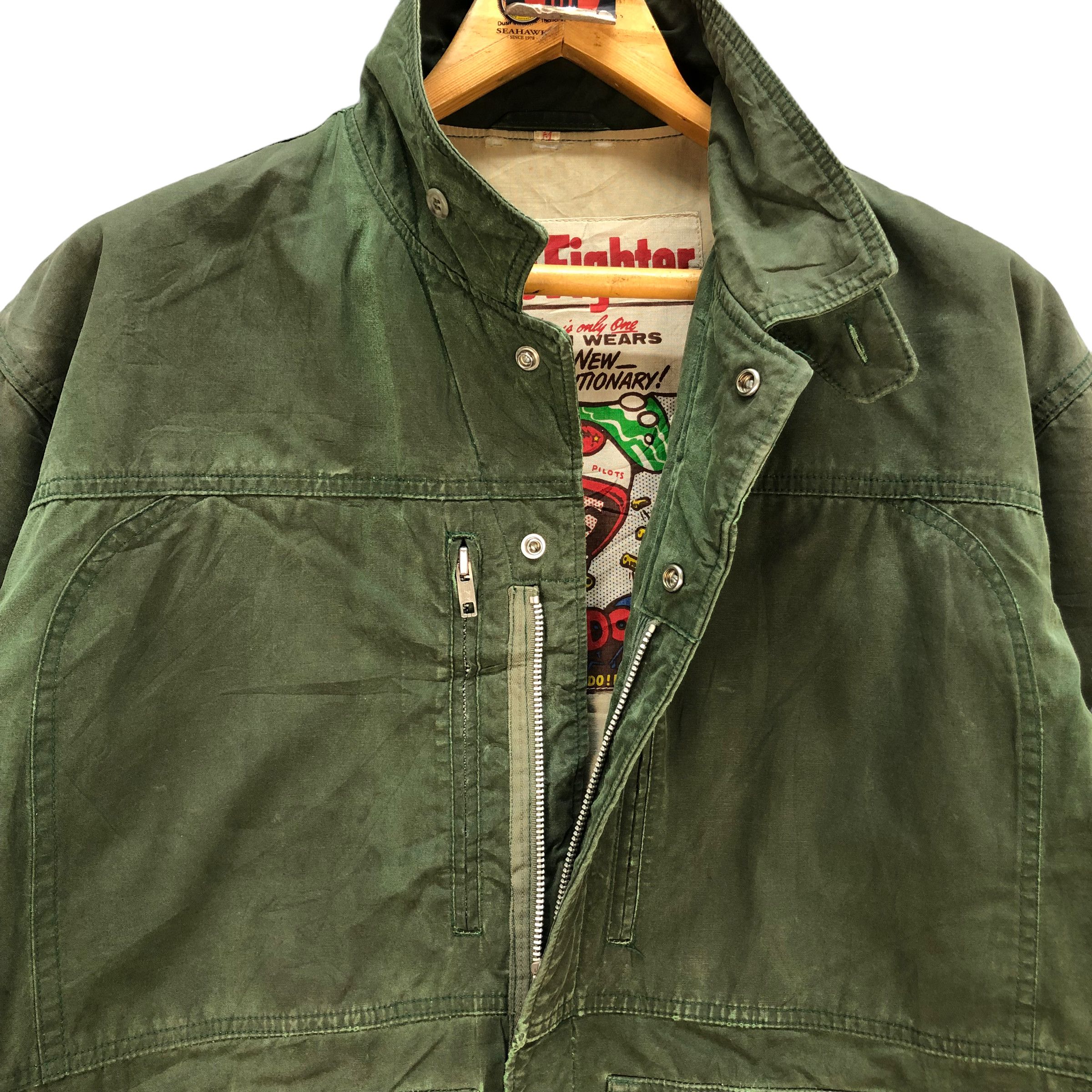 Vintage TRASHED🔥 BATTLE FIGHTER CHORE JACKET #7397-142 Size US M / EU 48-50 / 2 - 9 Thumbnail