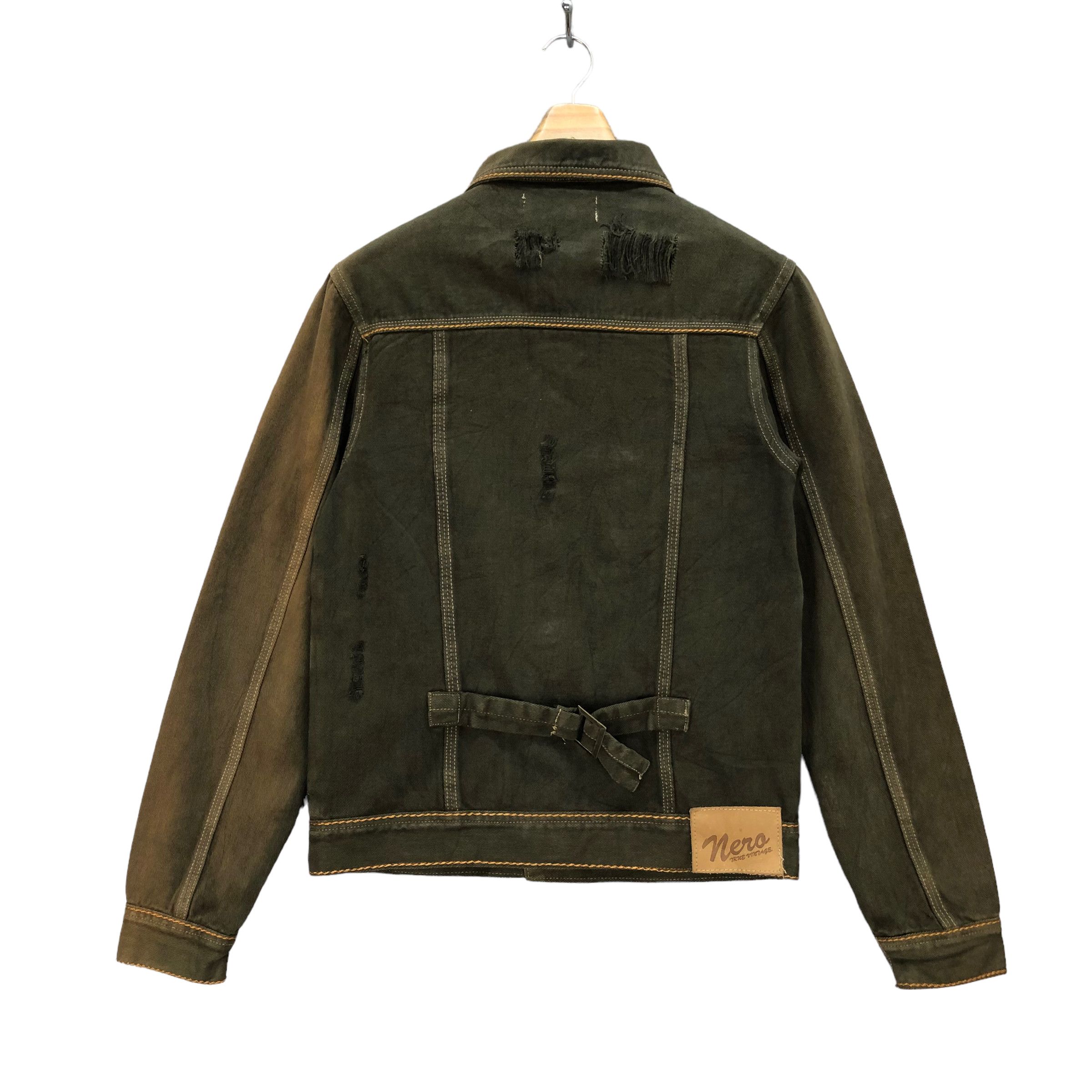 Other NERO TRUE VINTAGE ARTWORK DISTRESSED DENIM JACKET #7396-142 Size US M / EU 48-50 / 2 - 13 Thumbnail
