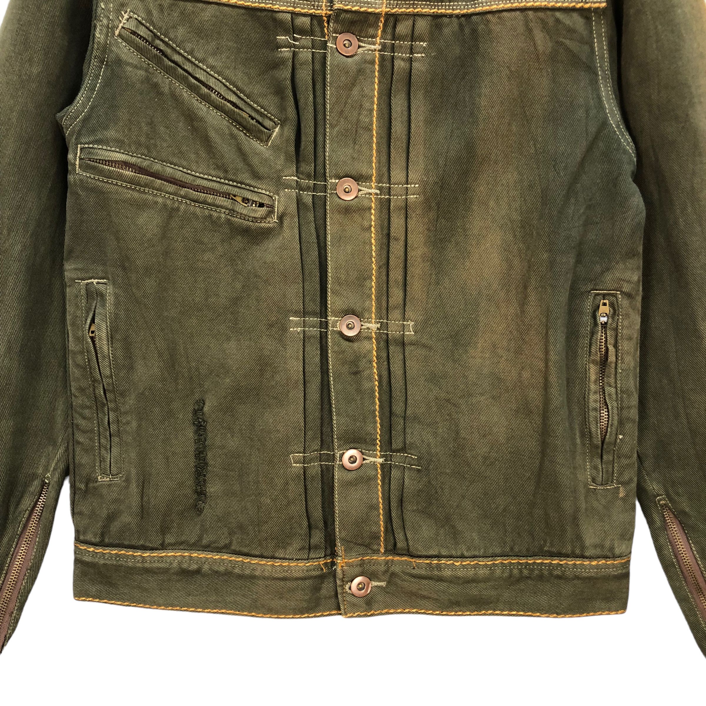 Other NERO TRUE VINTAGE ARTWORK DISTRESSED DENIM JACKET #7396-142 Size US M / EU 48-50 / 2 - 4 Thumbnail
