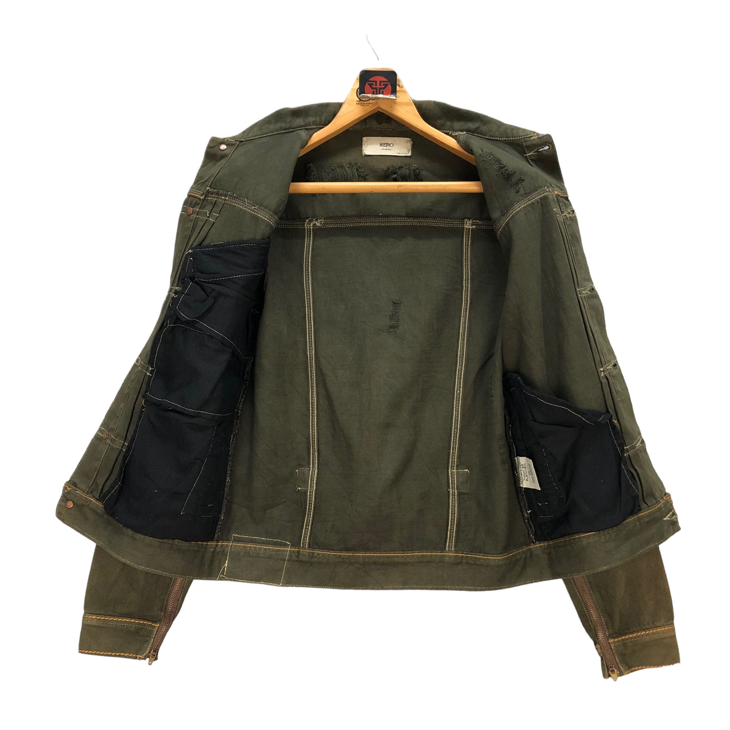 Other NERO TRUE VINTAGE ARTWORK DISTRESSED DENIM JACKET #7396-142 Size US M / EU 48-50 / 2 - 9 Thumbnail