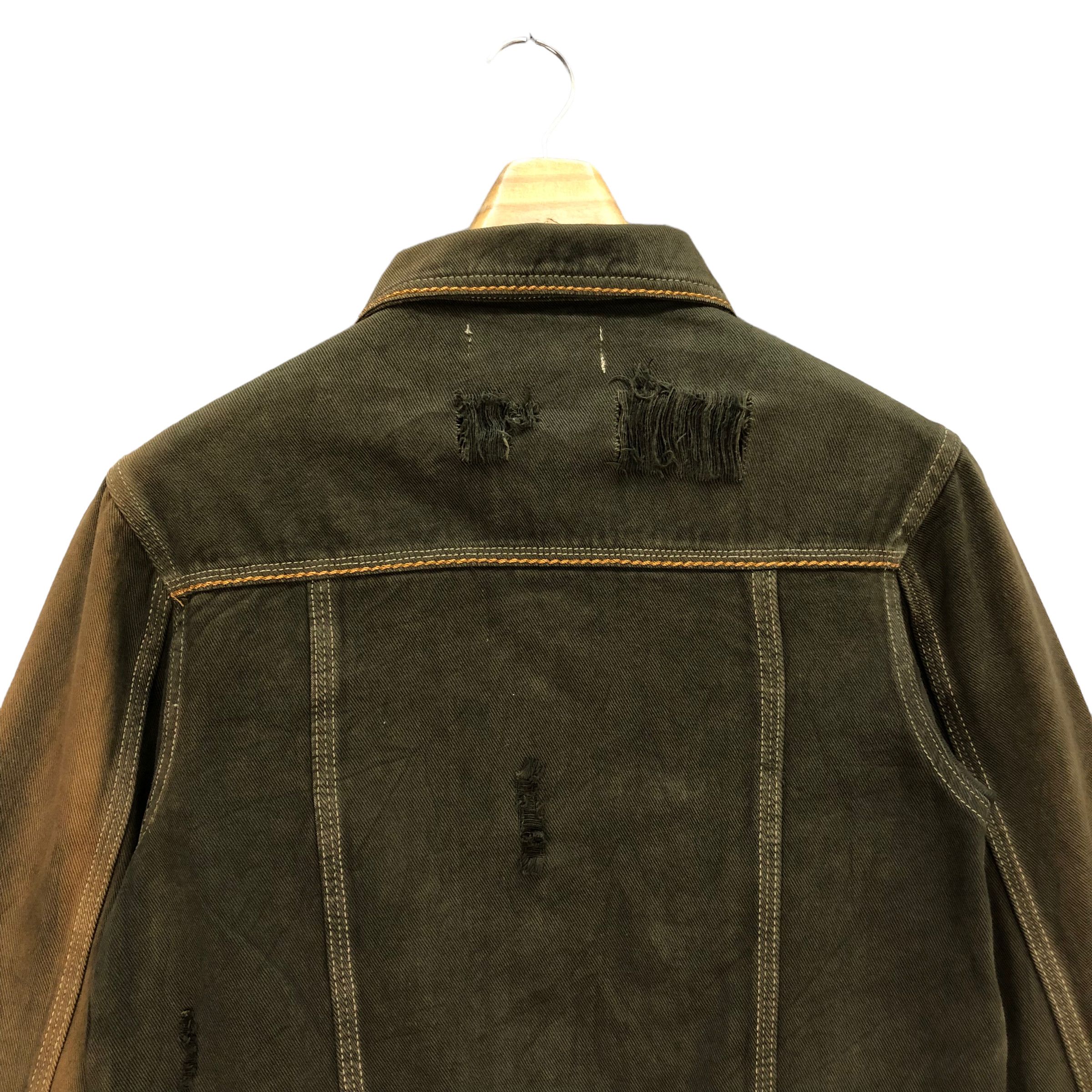 Other NERO TRUE VINTAGE ARTWORK DISTRESSED DENIM JACKET #7396-142 Size US M / EU 48-50 / 2 - 14 Thumbnail