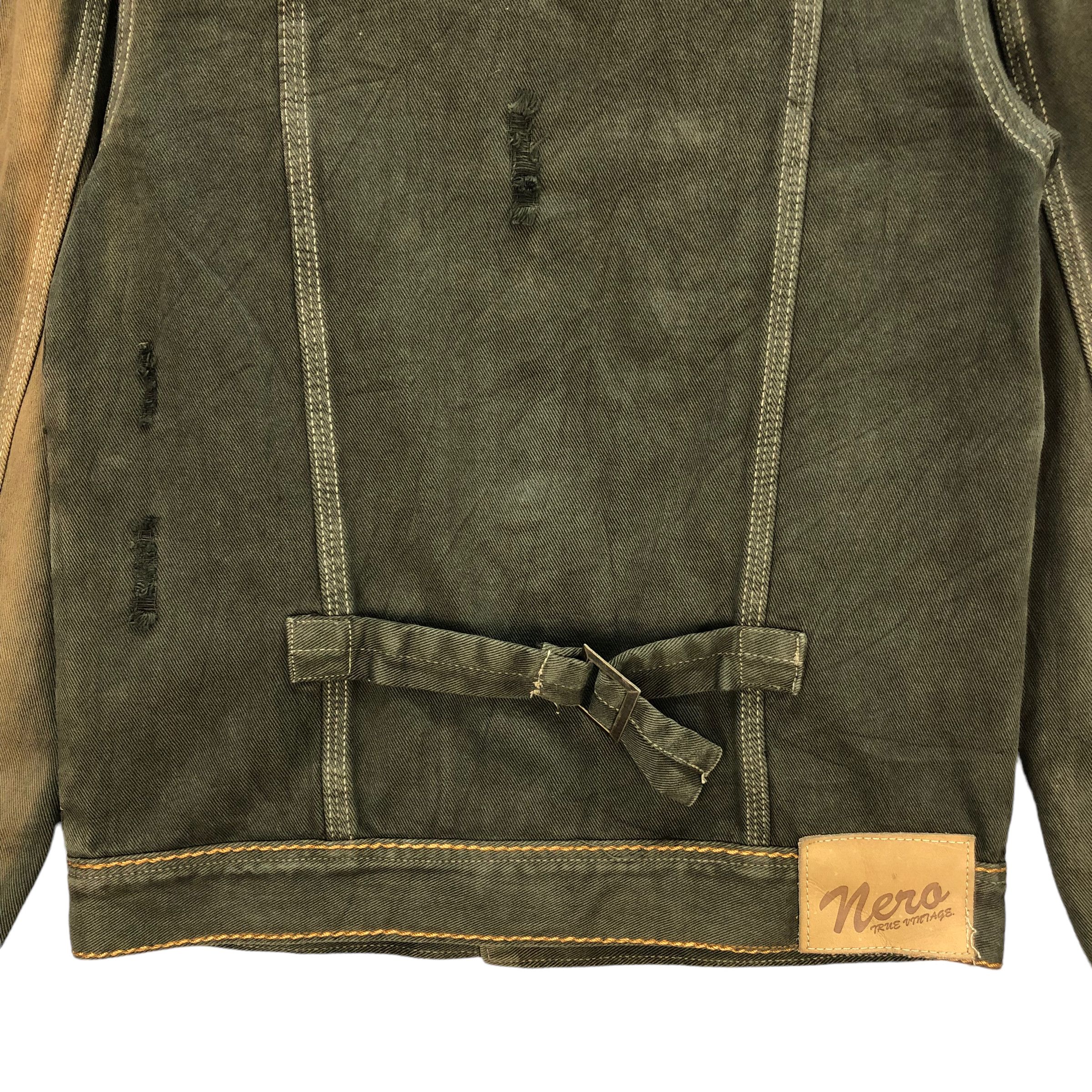 Other NERO TRUE VINTAGE ARTWORK DISTRESSED DENIM JACKET #7396-142 Size US M / EU 48-50 / 2 - 16 Thumbnail
