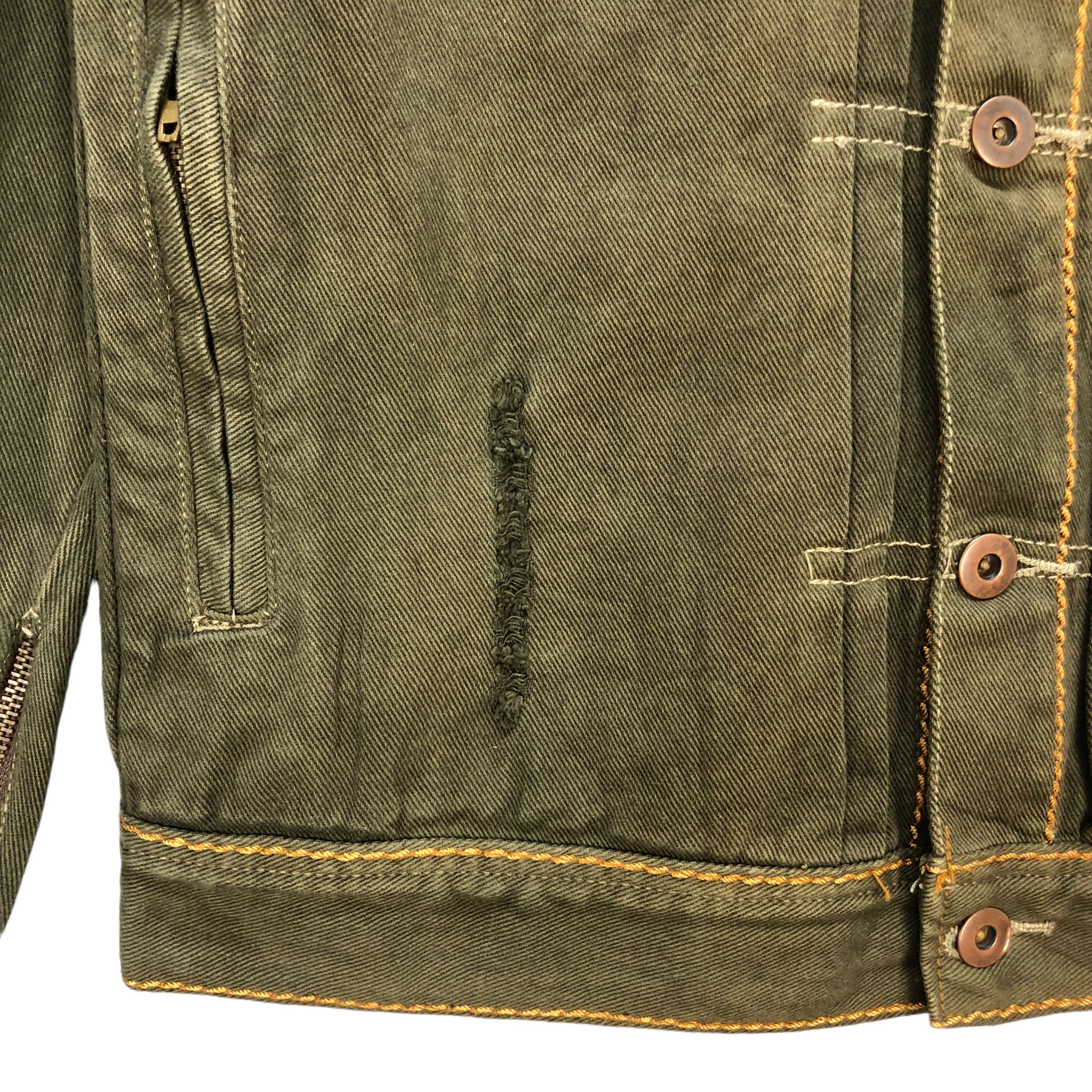 Other NERO TRUE VINTAGE ARTWORK DISTRESSED DENIM JACKET #7396-142 Size US M / EU 48-50 / 2 - 5 Thumbnail