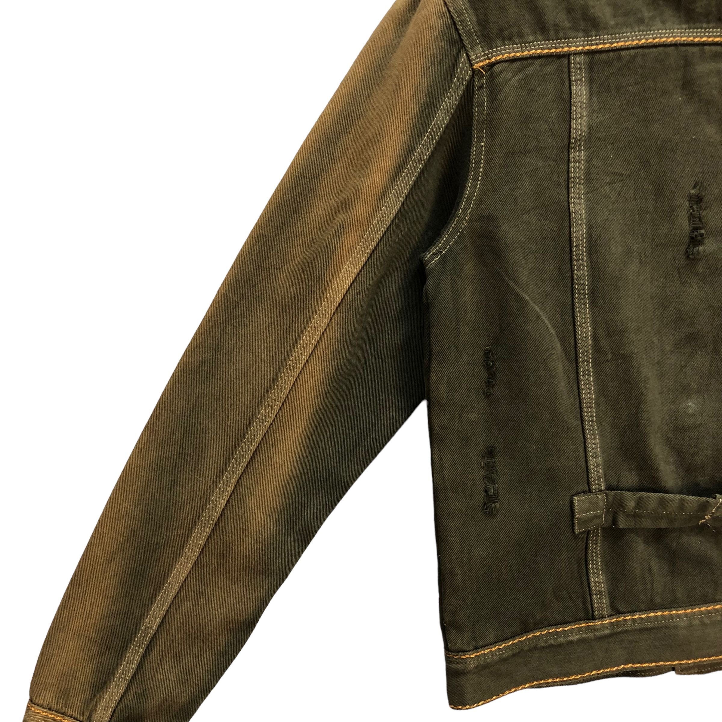 Other NERO TRUE VINTAGE ARTWORK DISTRESSED DENIM JACKET #7396-142 Size US M / EU 48-50 / 2 - 20 Thumbnail