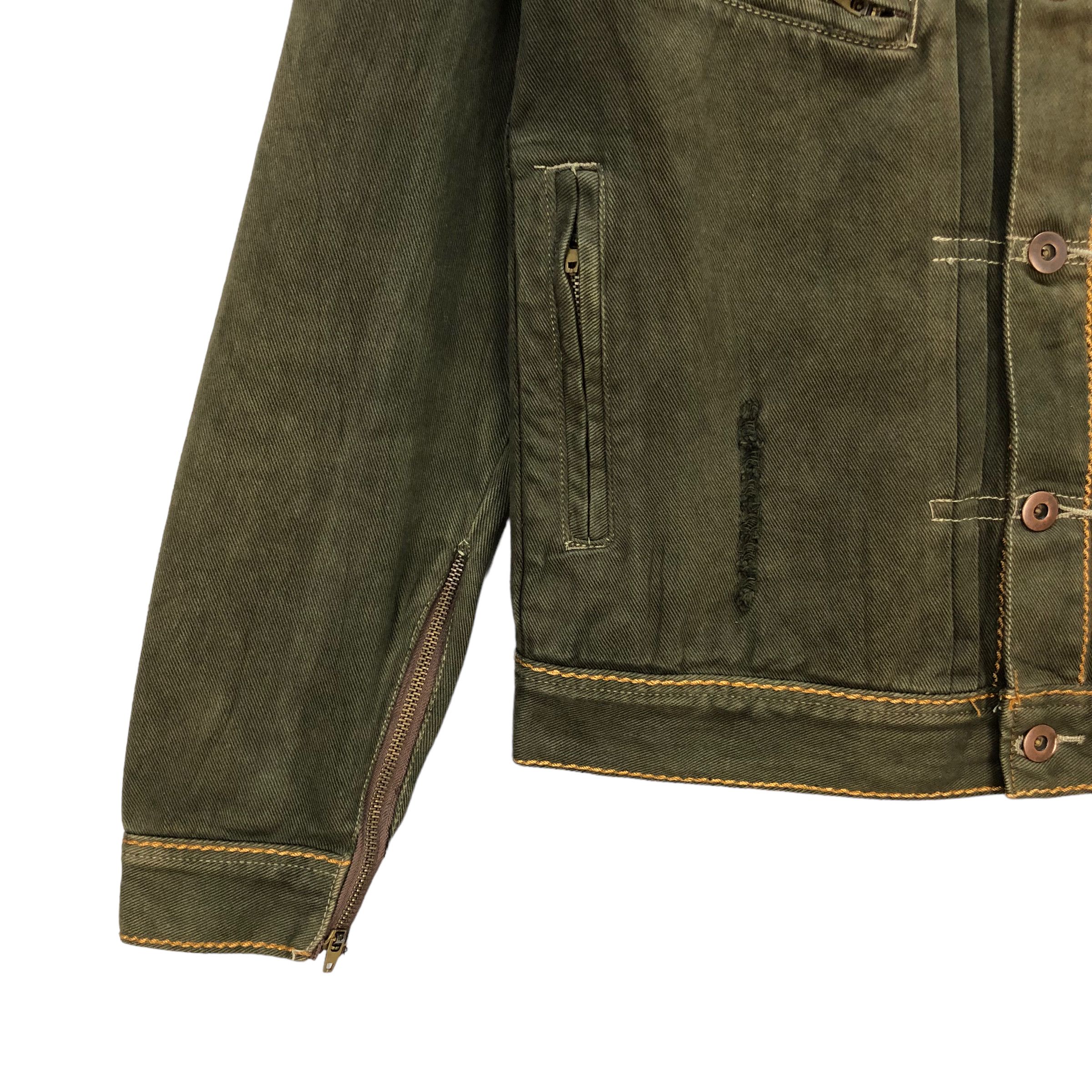 Other NERO TRUE VINTAGE ARTWORK DISTRESSED DENIM JACKET #7396-142 Size US M / EU 48-50 / 2 - 6 Thumbnail