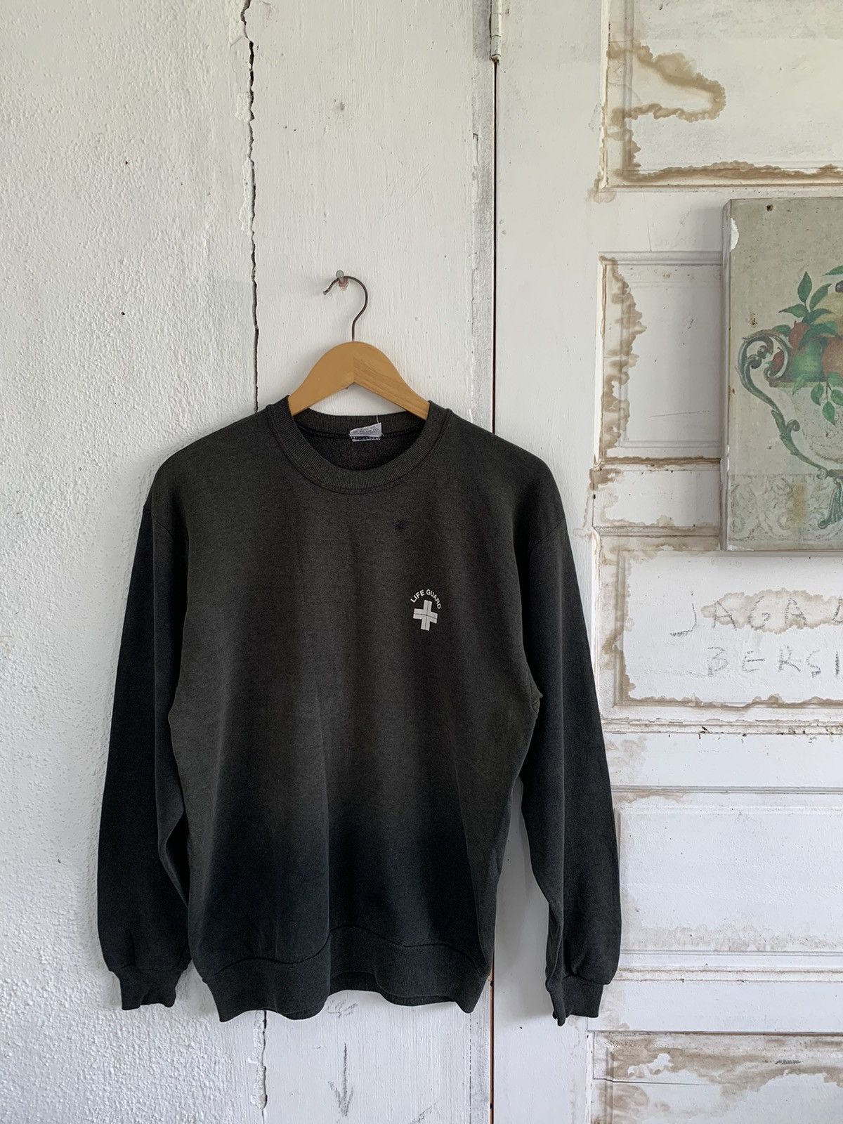 LASTDROP#Vintage Distressed LifeGuard Sweatshirt Made In Usa