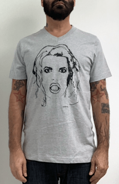 Canvas Signed SANDRA BERNHARD Tshirt V- Neck Sandyland POSE FX Size US M / EU 48-50 / 2 - 1 Thumbnail