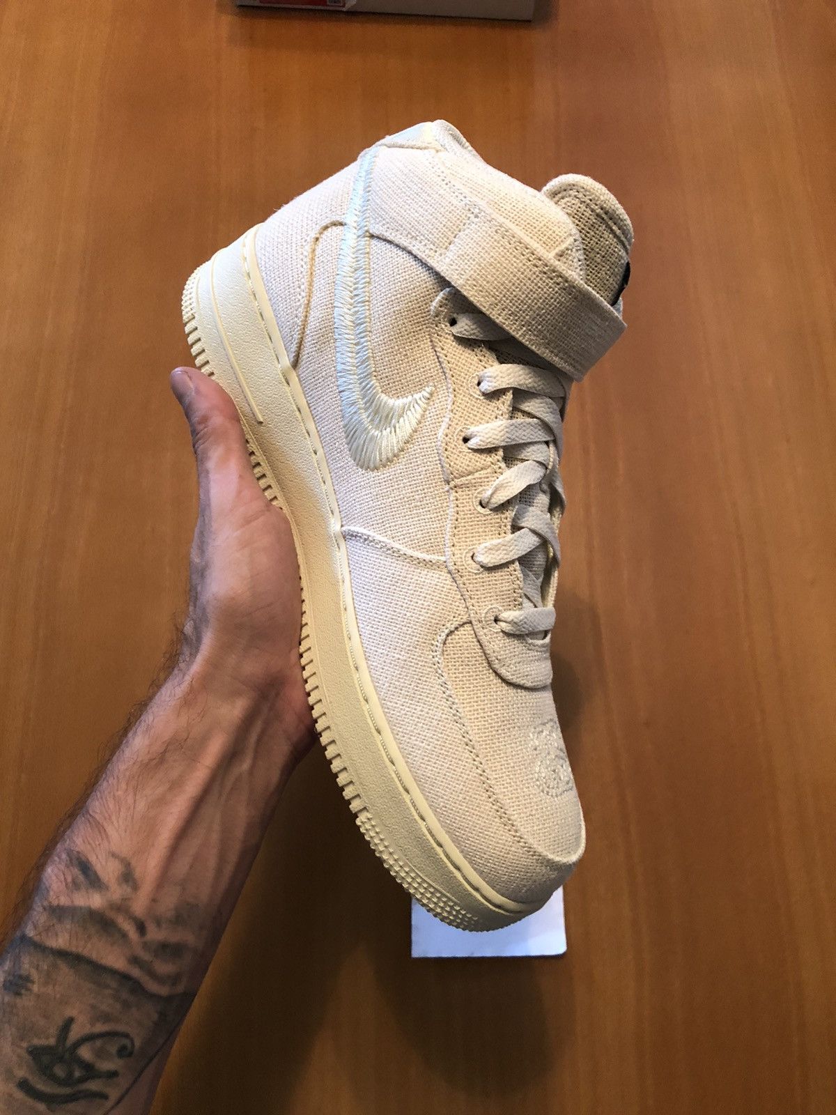 Nike × Stussy Nike X Stussy Air Force 1 mid fossil Size US 9 / EU 42 - 13 Thumbnail