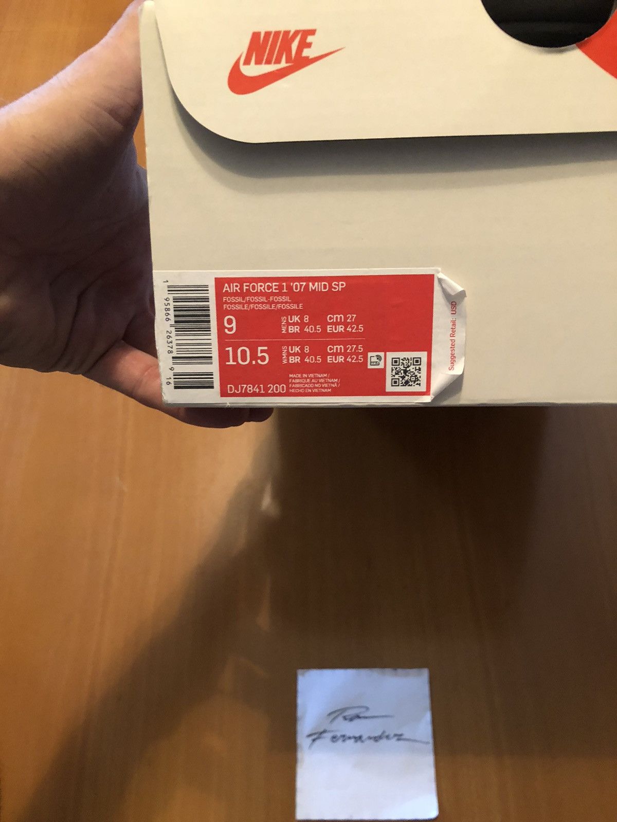 Nike × Stussy Nike X Stussy Air Force 1 mid fossil Size US 9 / EU 42 - 14 Thumbnail