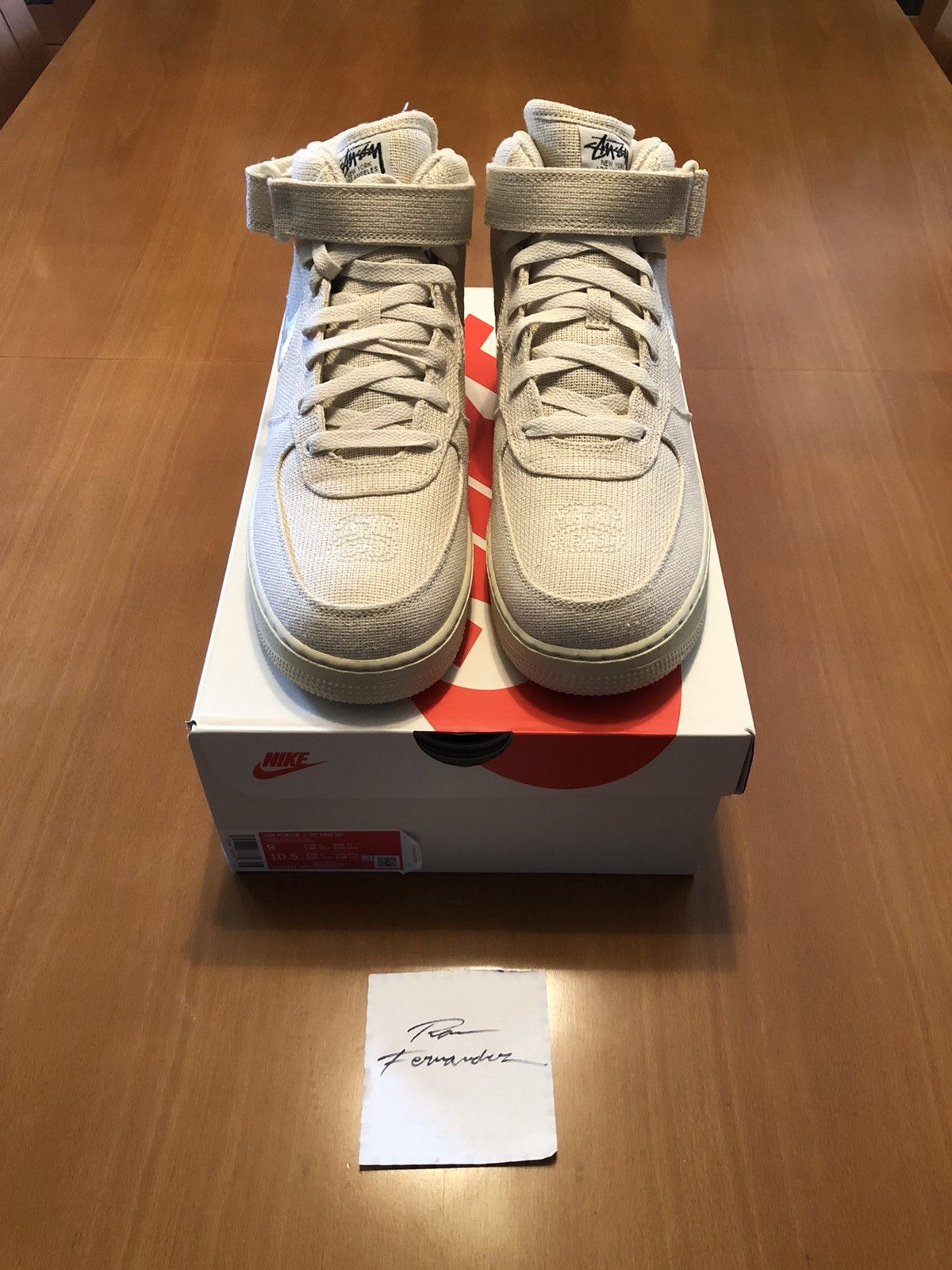 Nike × Stussy Nike X Stussy Air Force 1 mid fossil Size US 9 / EU 42 - 3 Thumbnail