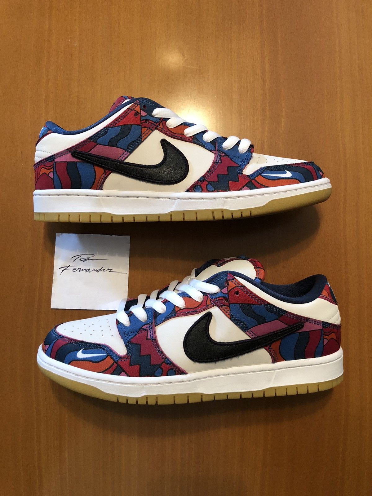 parra x nike sb dunk low pro abstract art