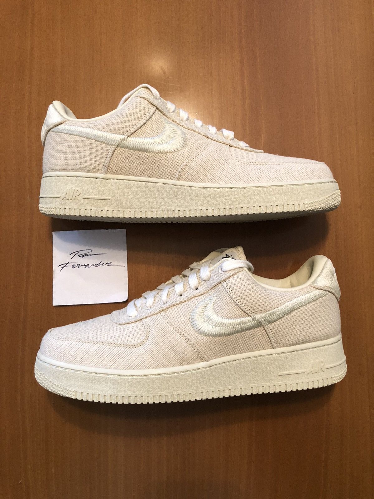 stüssy x nike air force 1 low fossil