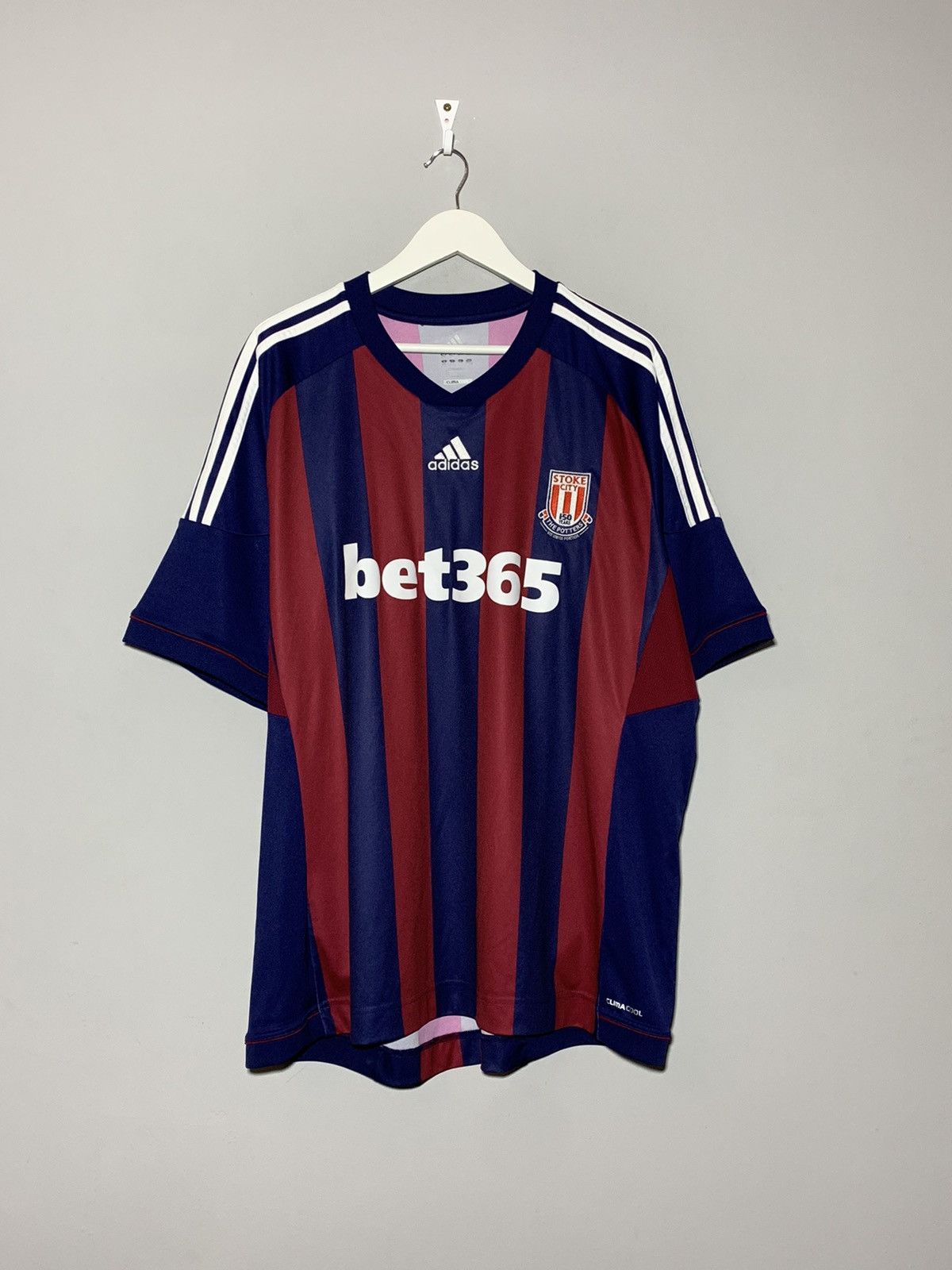 Adidas Stoke City 2012/13 Y2k Streetwear Football Shirt Size US XXL / EU 58 / 5 - 1 Thumbnail