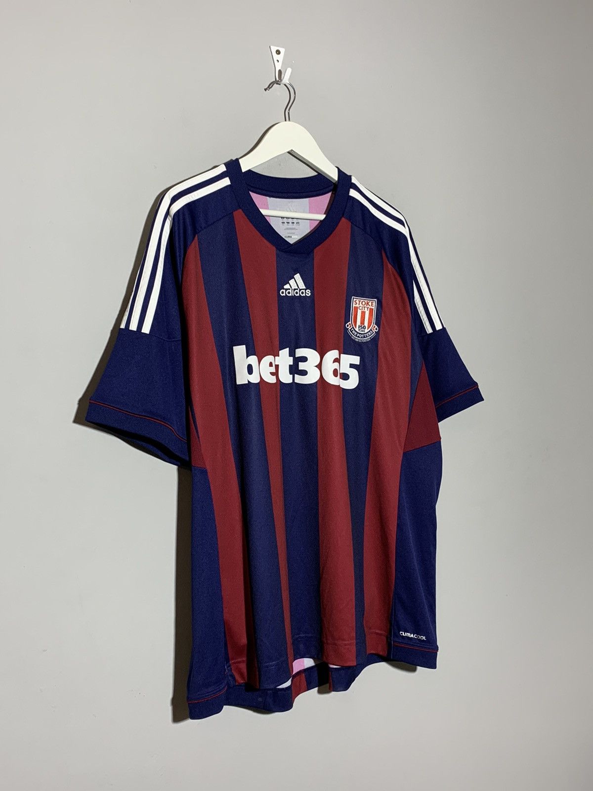 Adidas Stoke City 2012/13 Y2k Streetwear Football Shirt Size US XXL / EU 58 / 5 - 2 Thumbnail