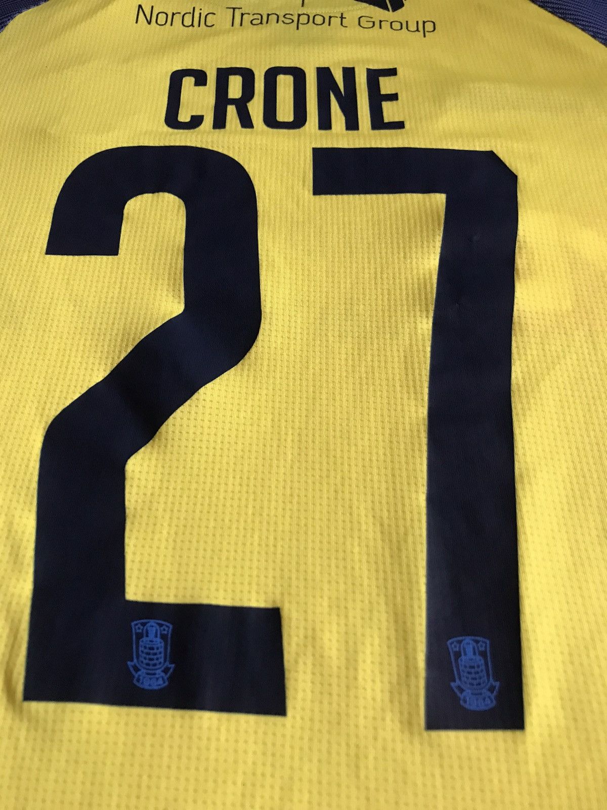 Hummel Hummel Brondby IF 18/19 BIF football Soccer Jersey 27 Crone Size US L / EU 52-54 / 3 - 14 Thumbnail