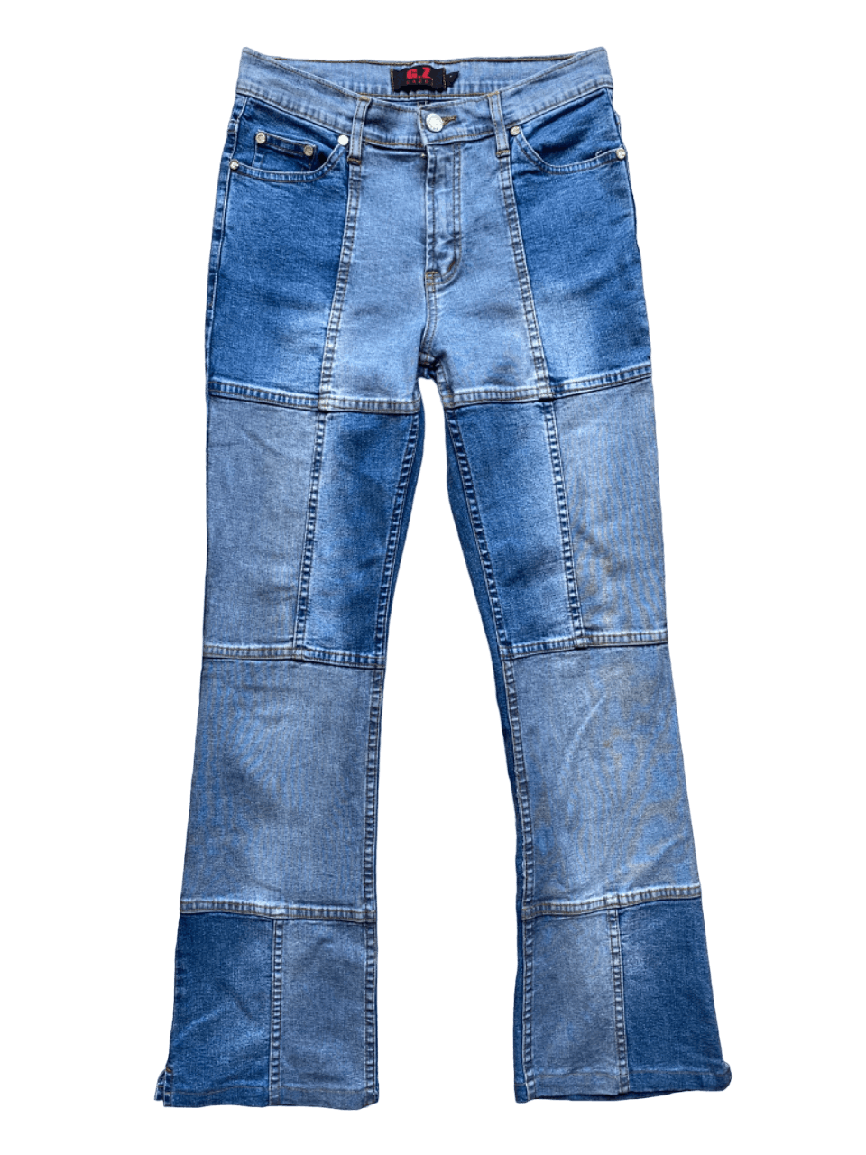 image of Hysteric Glamour x If Six Was Nine Kapital Inspired Flared Gazoz Patchwork Jeans in Blue, Women's (