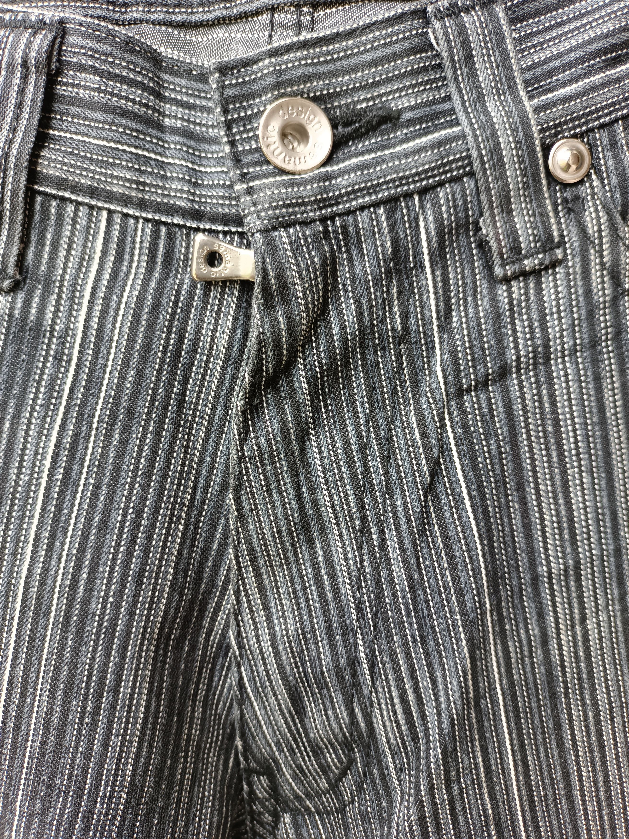 Japanese Brand Flared Japanese Semantic Design Stripes Jeans Size US 31 - 4 Thumbnail