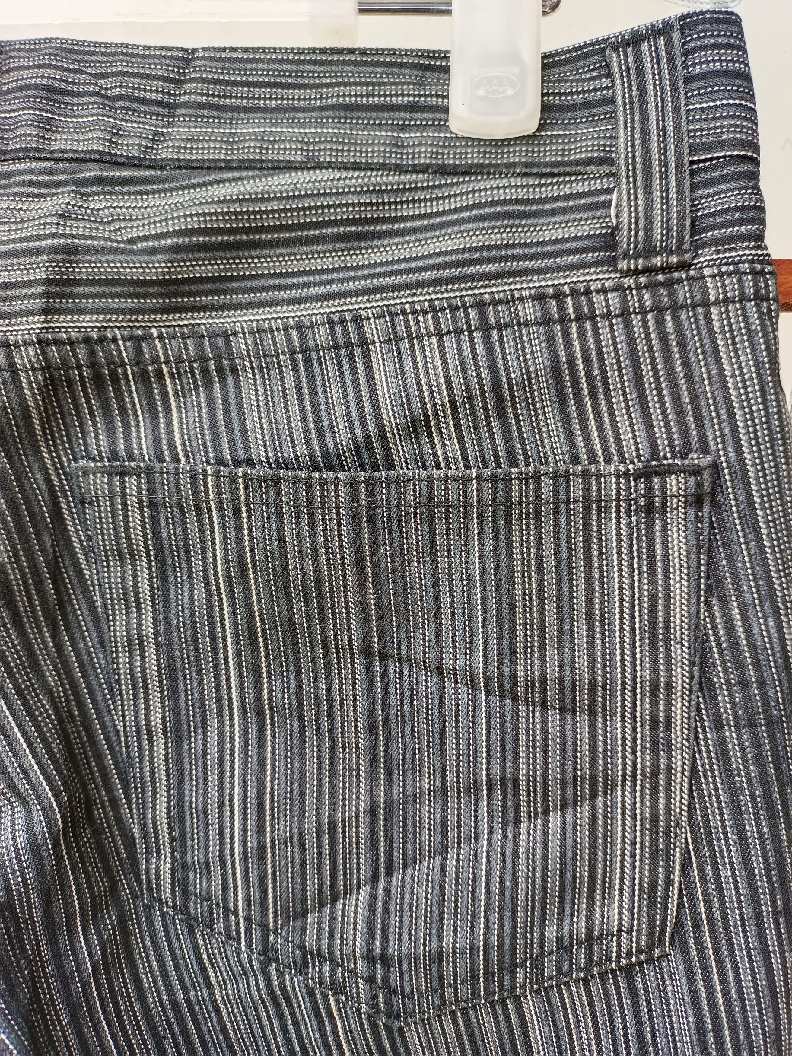 Japanese Brand Flared Japanese Semantic Design Stripes Jeans Size US 31 - 7 Thumbnail