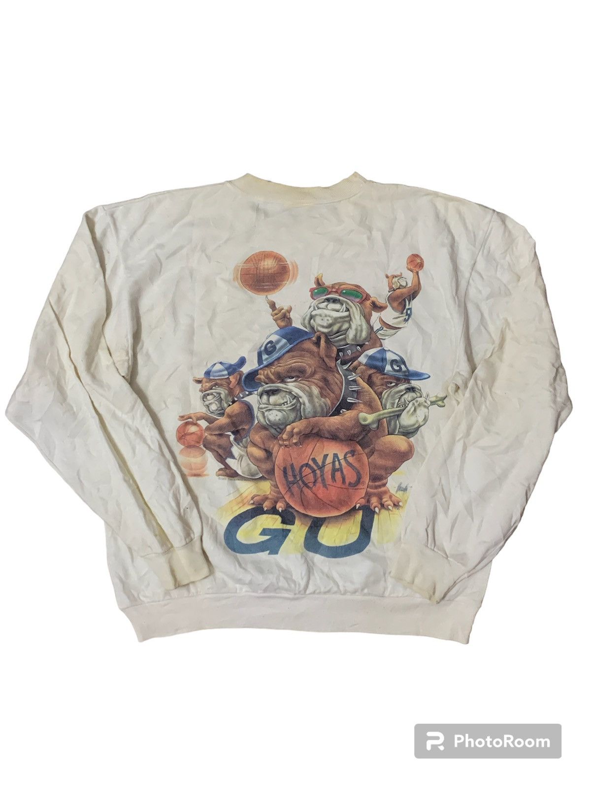 NBA Vintage 1991 Georgetown Hoyas Dog Mascot Logo NBA Sweatshirt Size US L / EU 52-54 / 3 - 1 Thumbnail