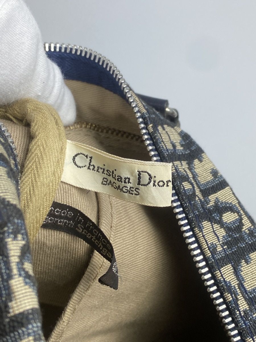 Christian Dior Monsieur × Vintage RARE Vintage Christian Dior Bagages Blue Monogram Hand Bag Size ONE SIZE - 18 Thumbnail