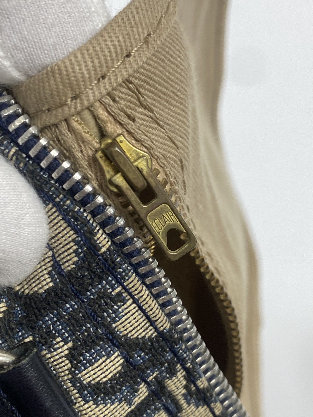 Christian Dior Monsieur × Vintage RARE Vintage Christian Dior Bagages Blue Monogram Hand Bag Size ONE SIZE - 17 Thumbnail