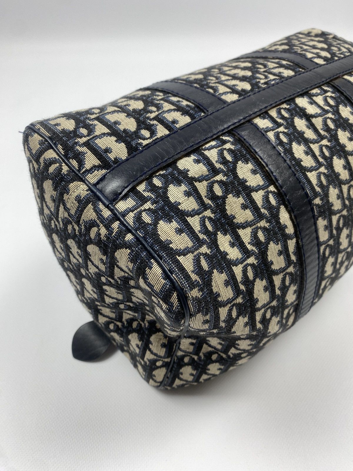 Christian Dior Monsieur × Vintage RARE Vintage Christian Dior Bagages Blue Monogram Hand Bag Size ONE SIZE - 9 Thumbnail