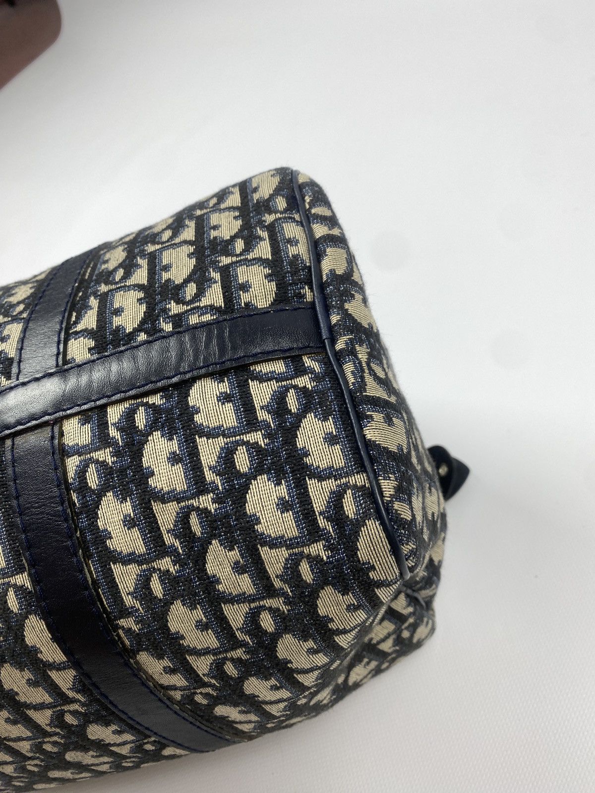Christian Dior Monsieur × Vintage RARE Vintage Christian Dior Bagages Blue Monogram Hand Bag Size ONE SIZE - 11 Thumbnail