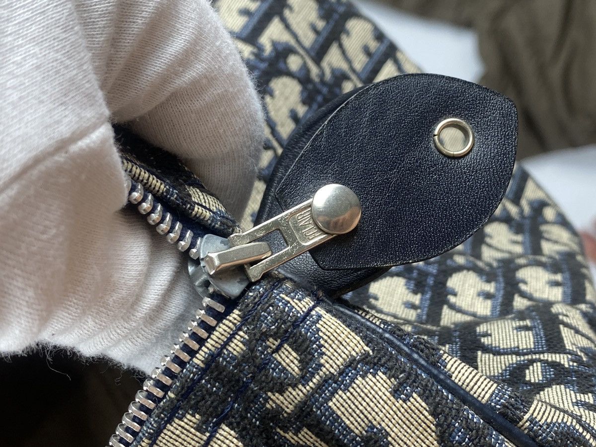 Christian Dior Monsieur × Vintage RARE Vintage Christian Dior Bagages Blue Monogram Hand Bag Size ONE SIZE - 22 Thumbnail