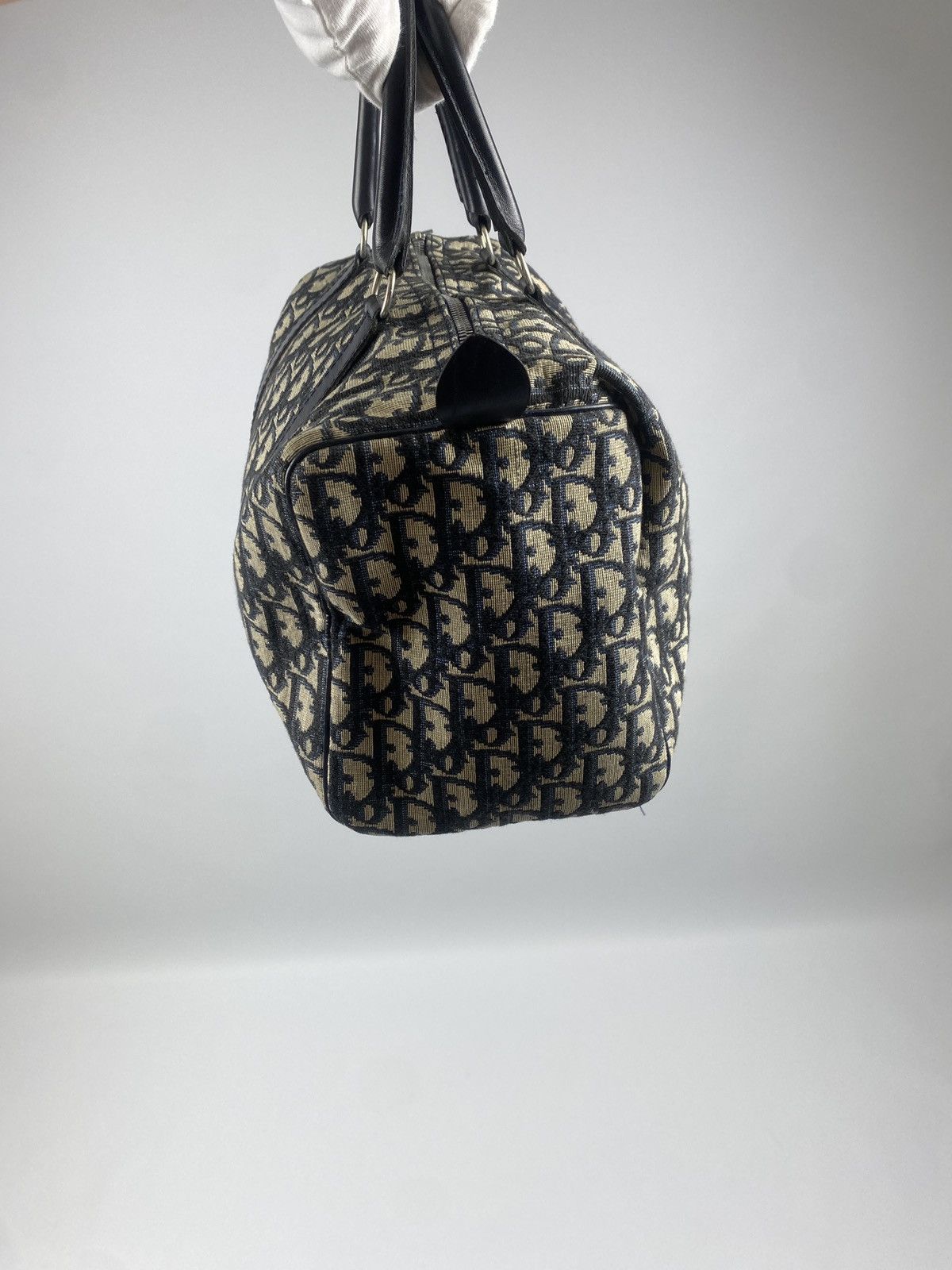Christian Dior Monsieur × Vintage RARE Vintage Christian Dior Bagages Blue Monogram Hand Bag Size ONE SIZE - 3 Thumbnail